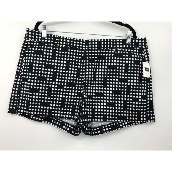 Gap Cotton Stretch Chino Short Black Dot Size 16 NEW - Picture 1 of 6